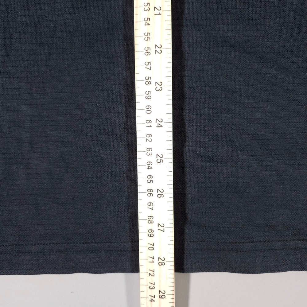 Travis Mathew Polo Shirt Mens Medium Charcoal Grey Purple Striped Pima Cotton - Picture 6 of 7